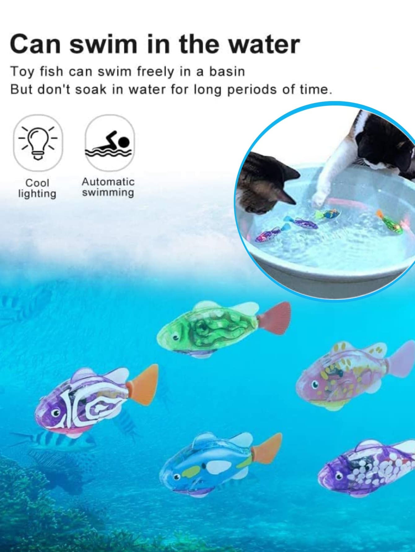 Random Color Electronic Fish Pet Toy