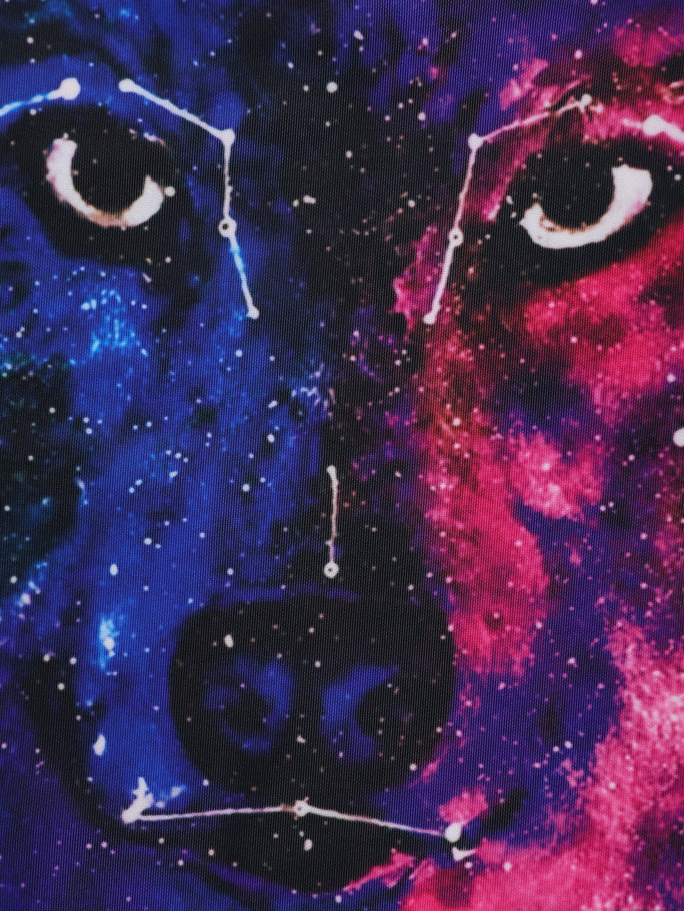 1pc Wolf Galaxy Print Hoodie