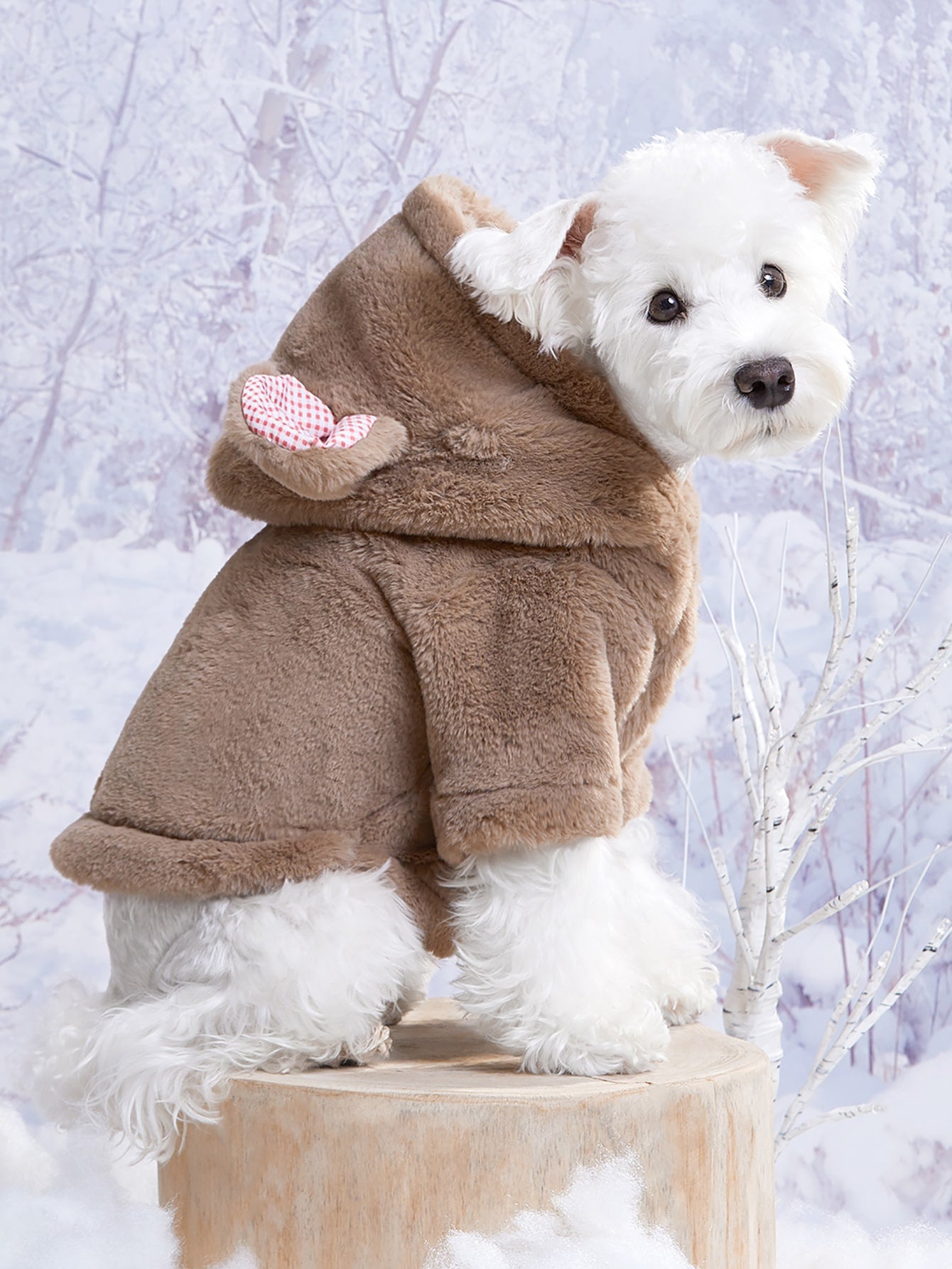 PETSIN 1pc Bear Design Fleece Pet Coat