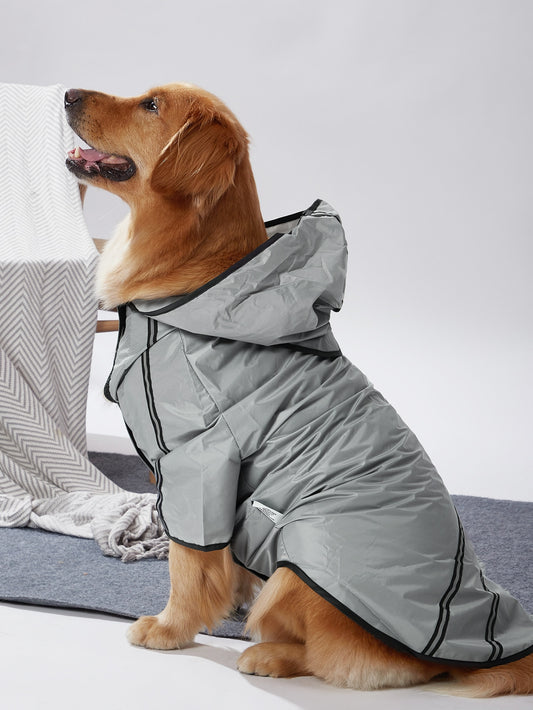 1pc Waterproof Hooded Pet Raincoat