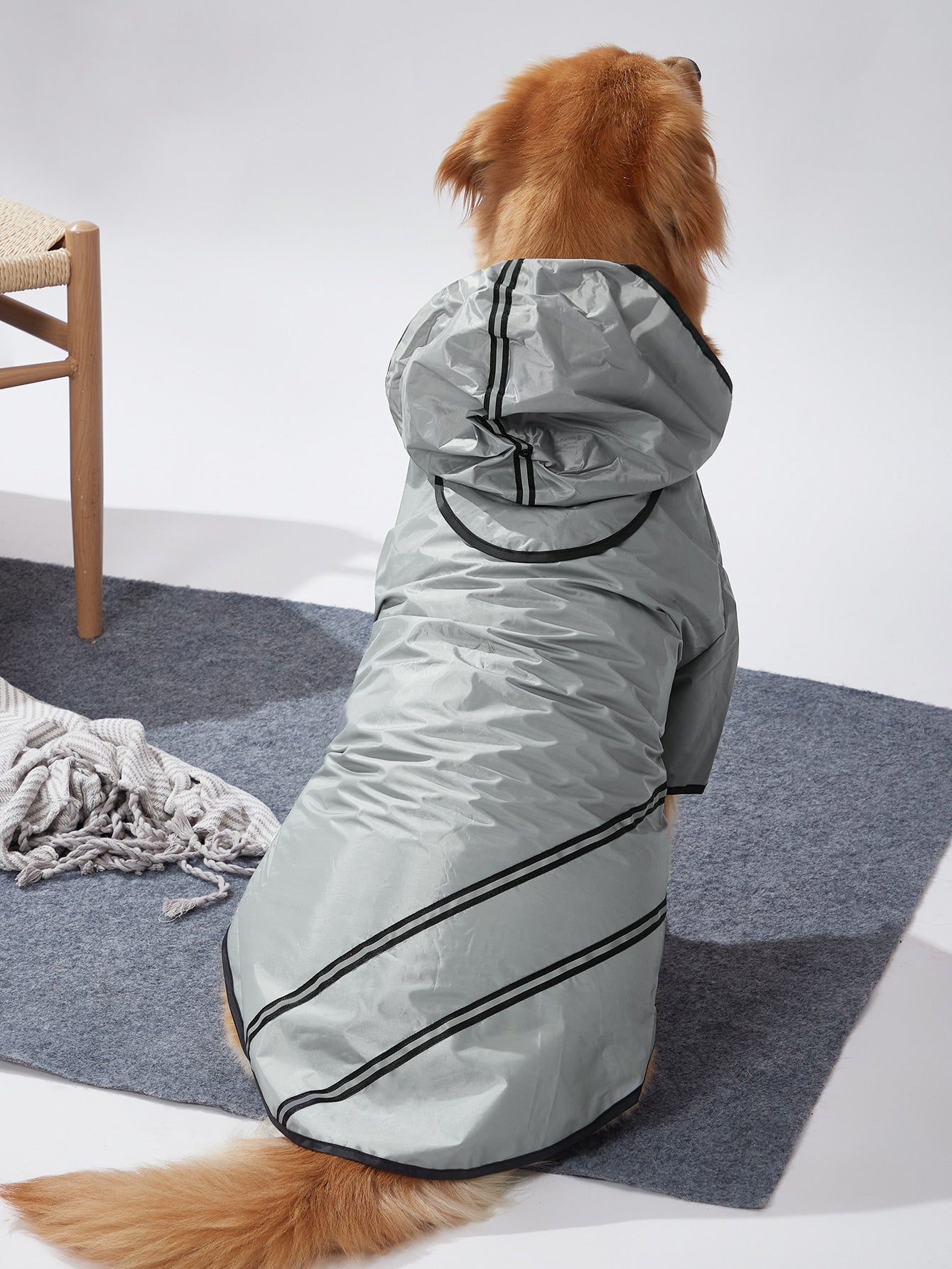 1pc Waterproof Hooded Pet Raincoat