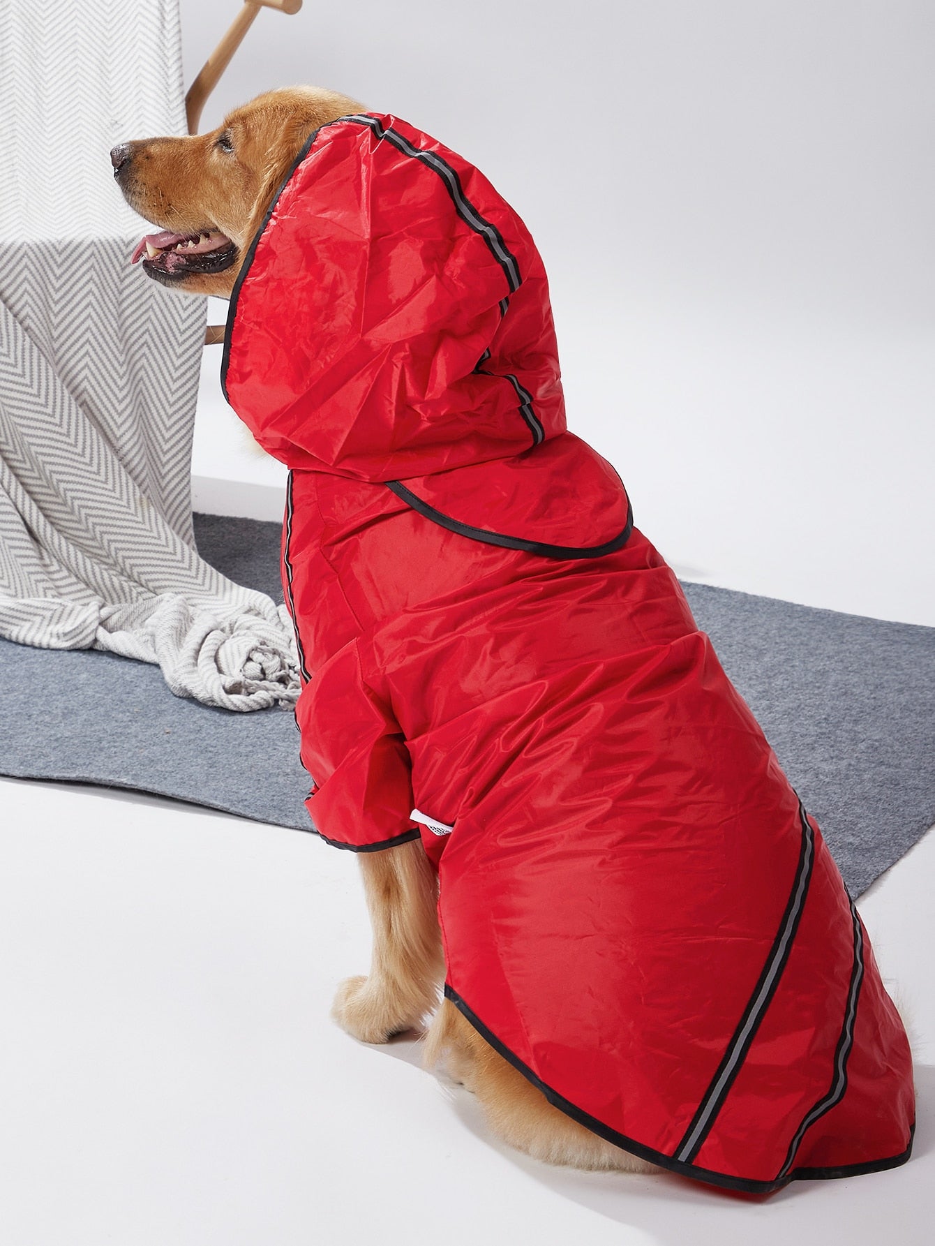 1pc Waterproof Hooded Pet Raincoat