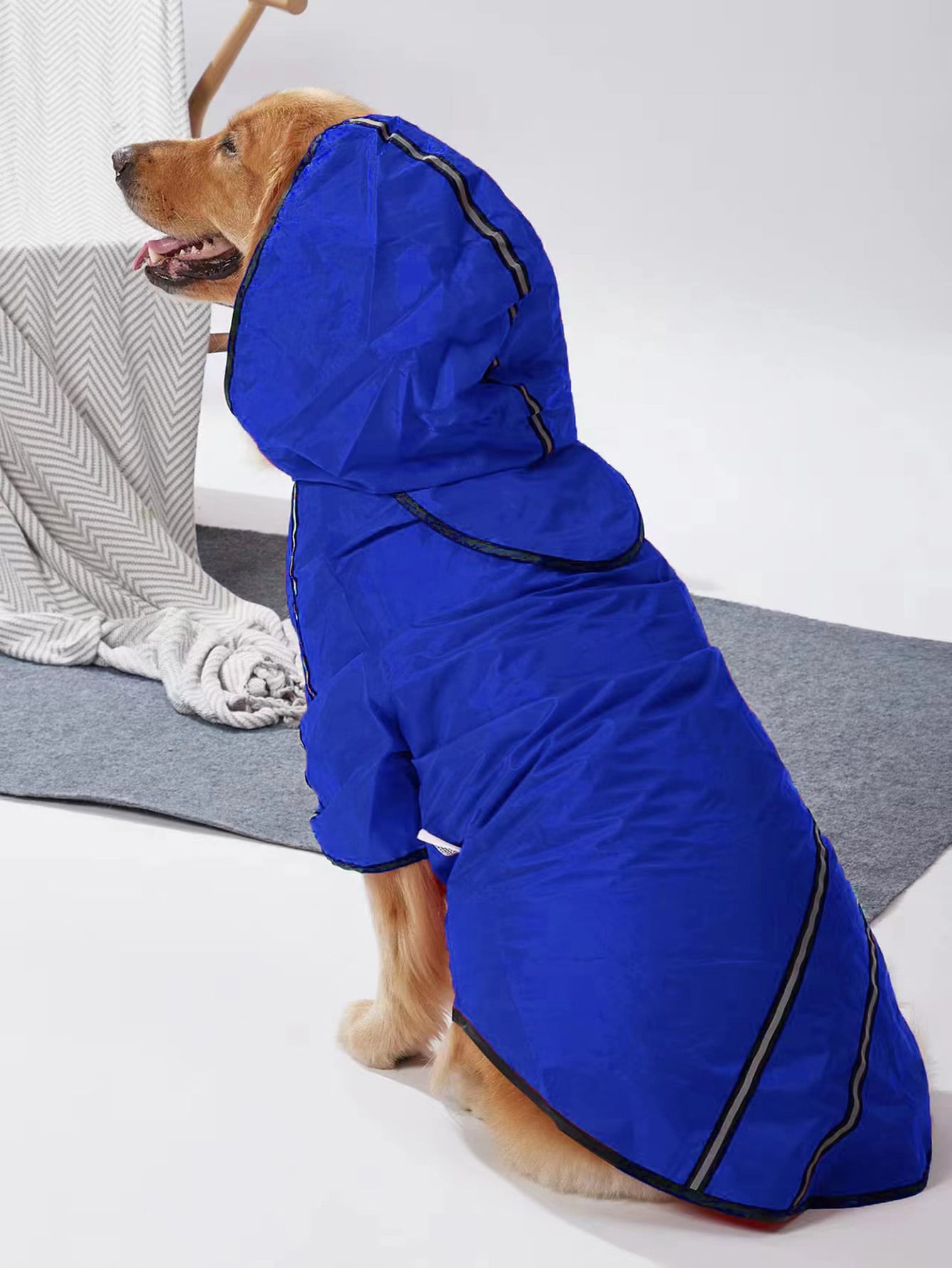 1pc Waterproof Hooded Pet Raincoat