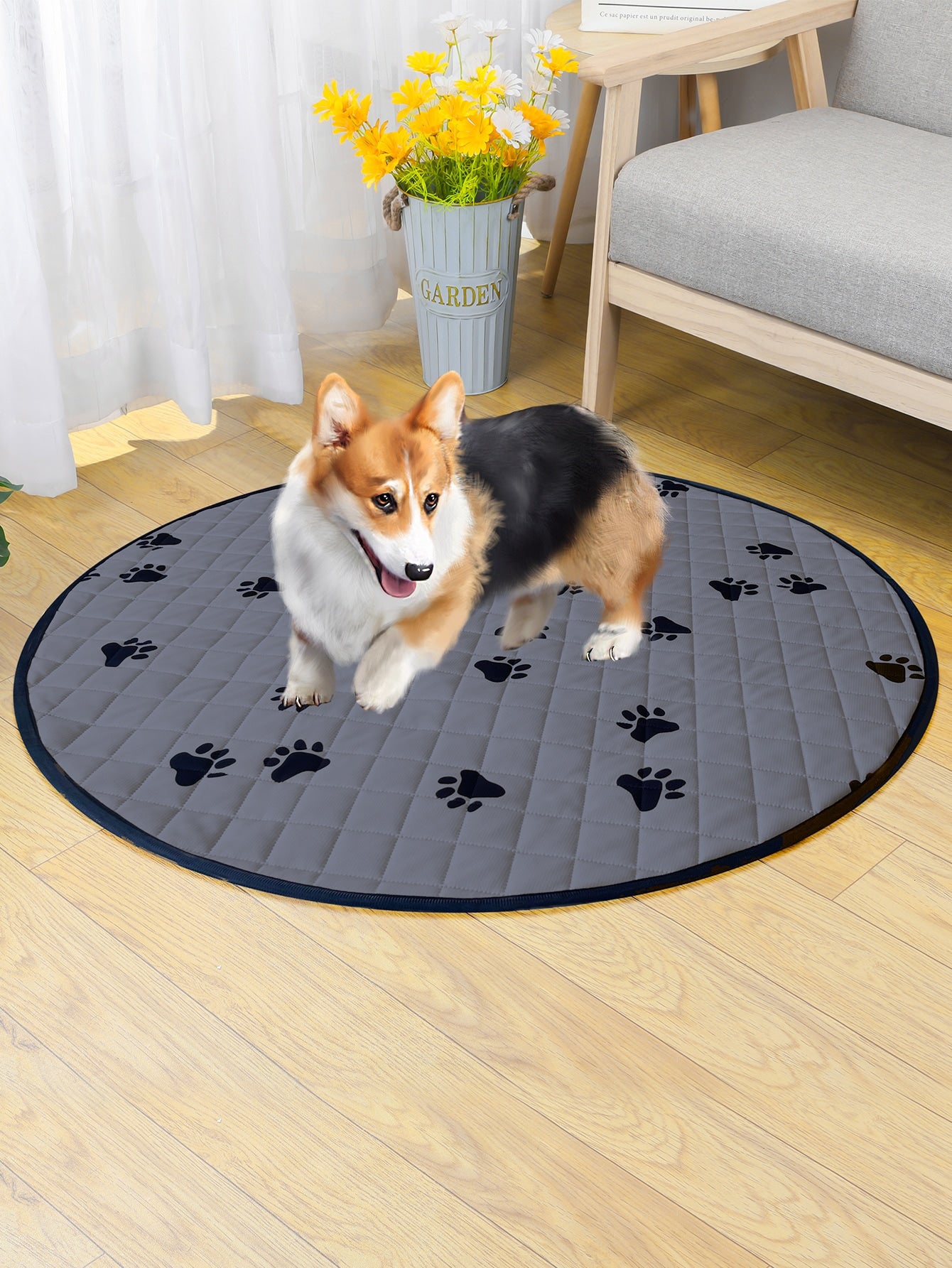 1pc Paw Print Pet Mat