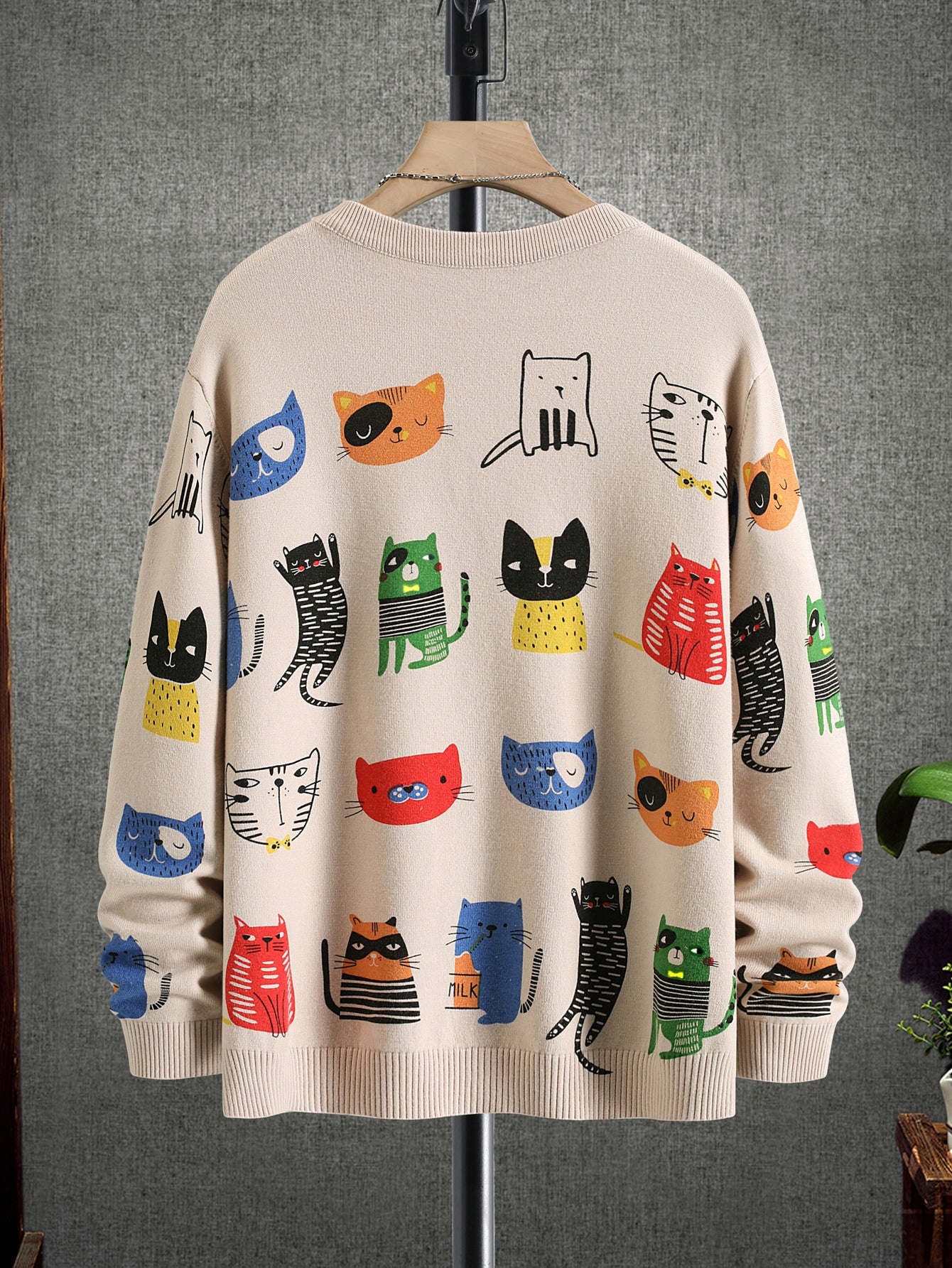 Men Cartoon Pattern Sweater