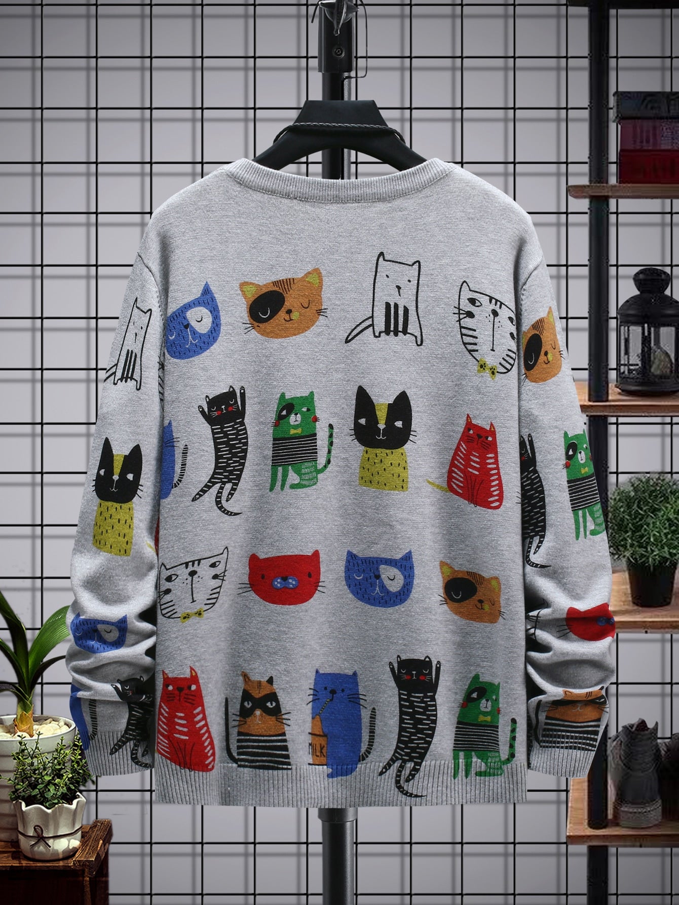 Men Cartoon Pattern Sweater