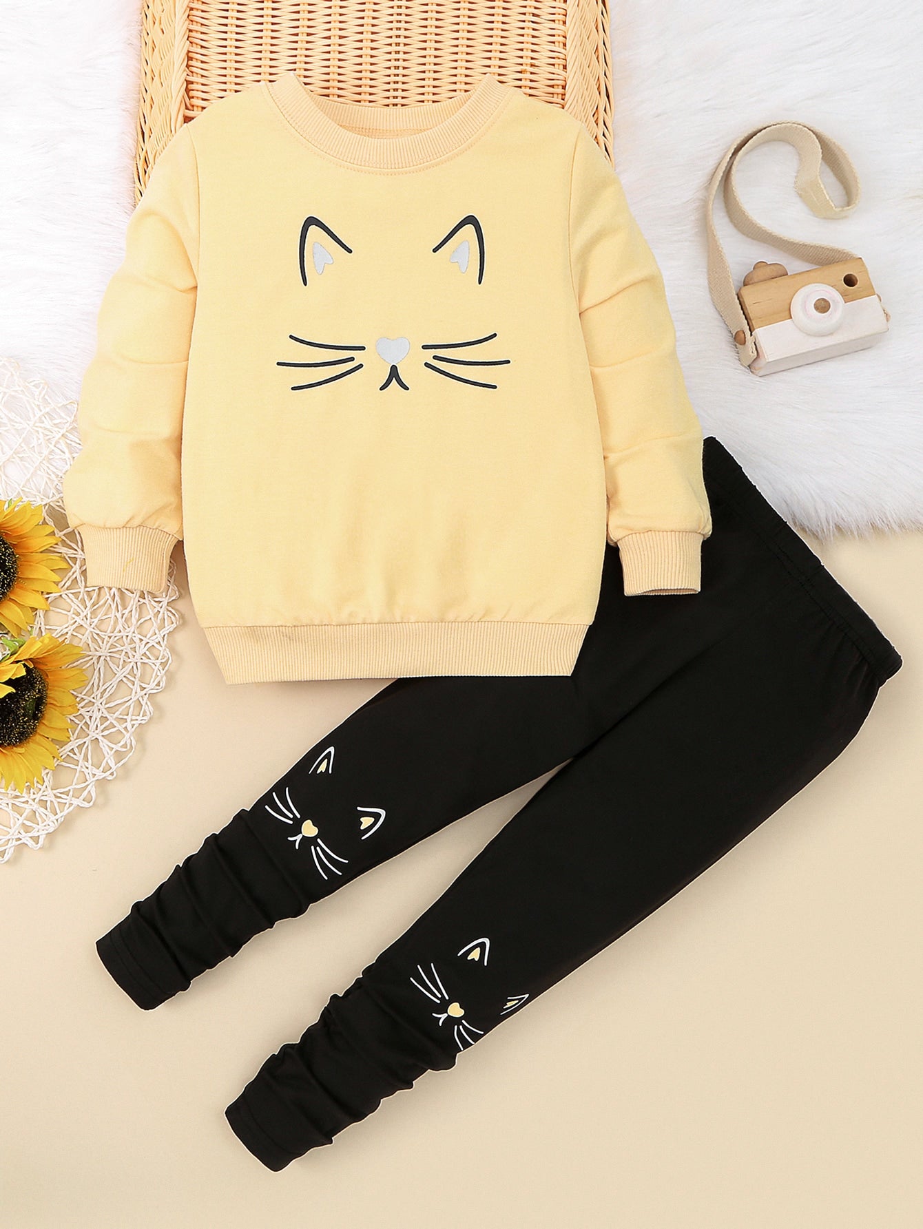 Toddler Girls Cartoon Graphic Pullover Pants