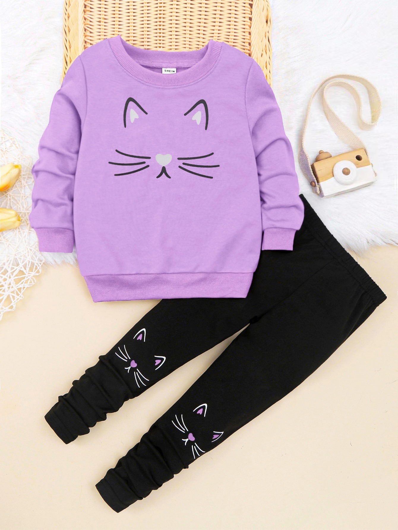 Toddler Girls Cartoon Graphic Pullover Pants