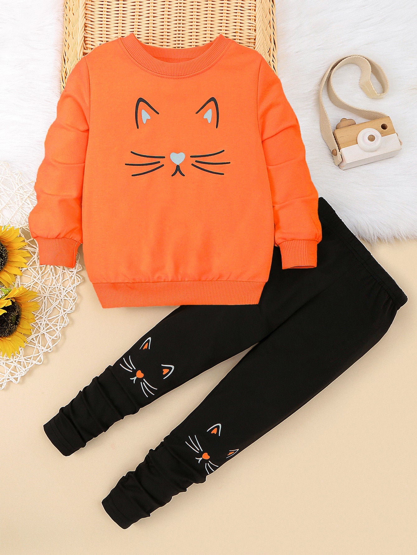 Toddler Girls Cartoon Graphic Pullover Pants