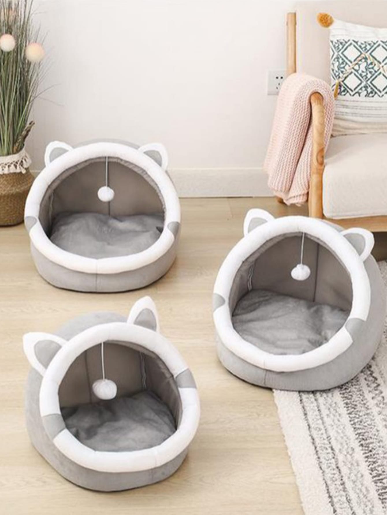 Cat Ear Design Pet Bed