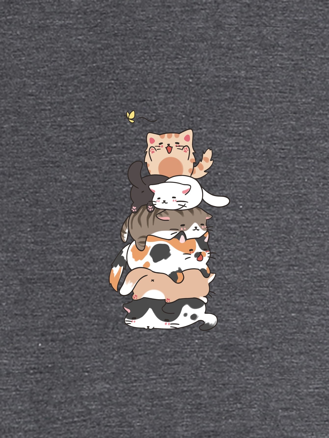 Cartoon Cat Print Tee