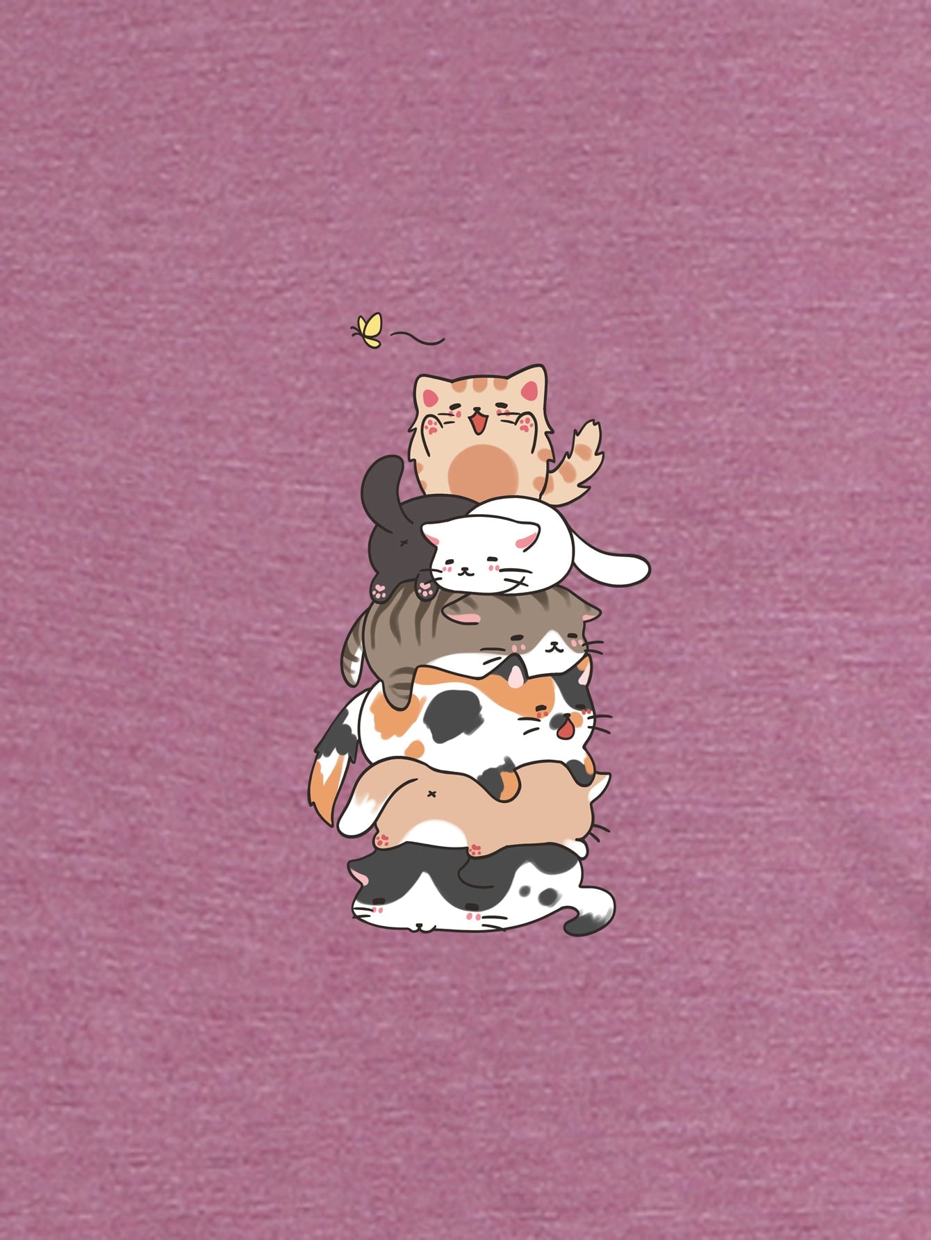 Cartoon Cat Print Tee